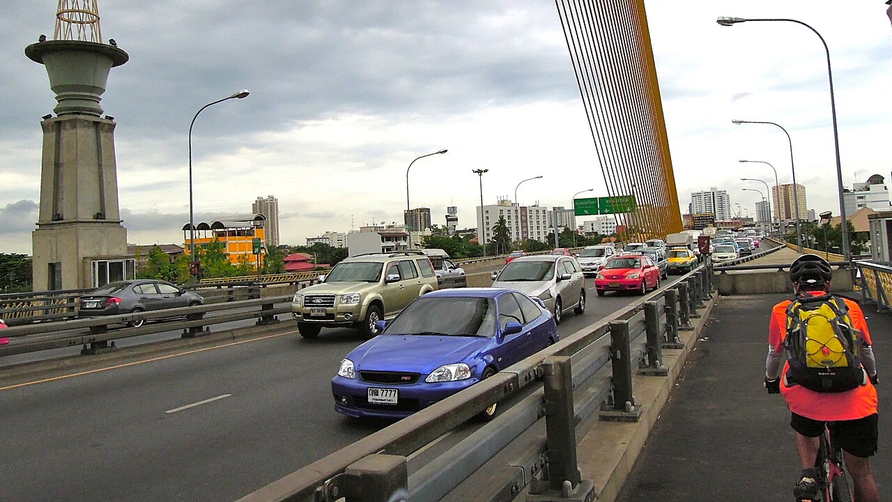 Rama VIII Bridge, Bangkok Bicycle Tour, Thailand (7053022661)