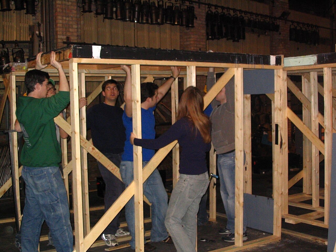 Striking the set of 2005's How to Succeed in Business Without Really Trying
