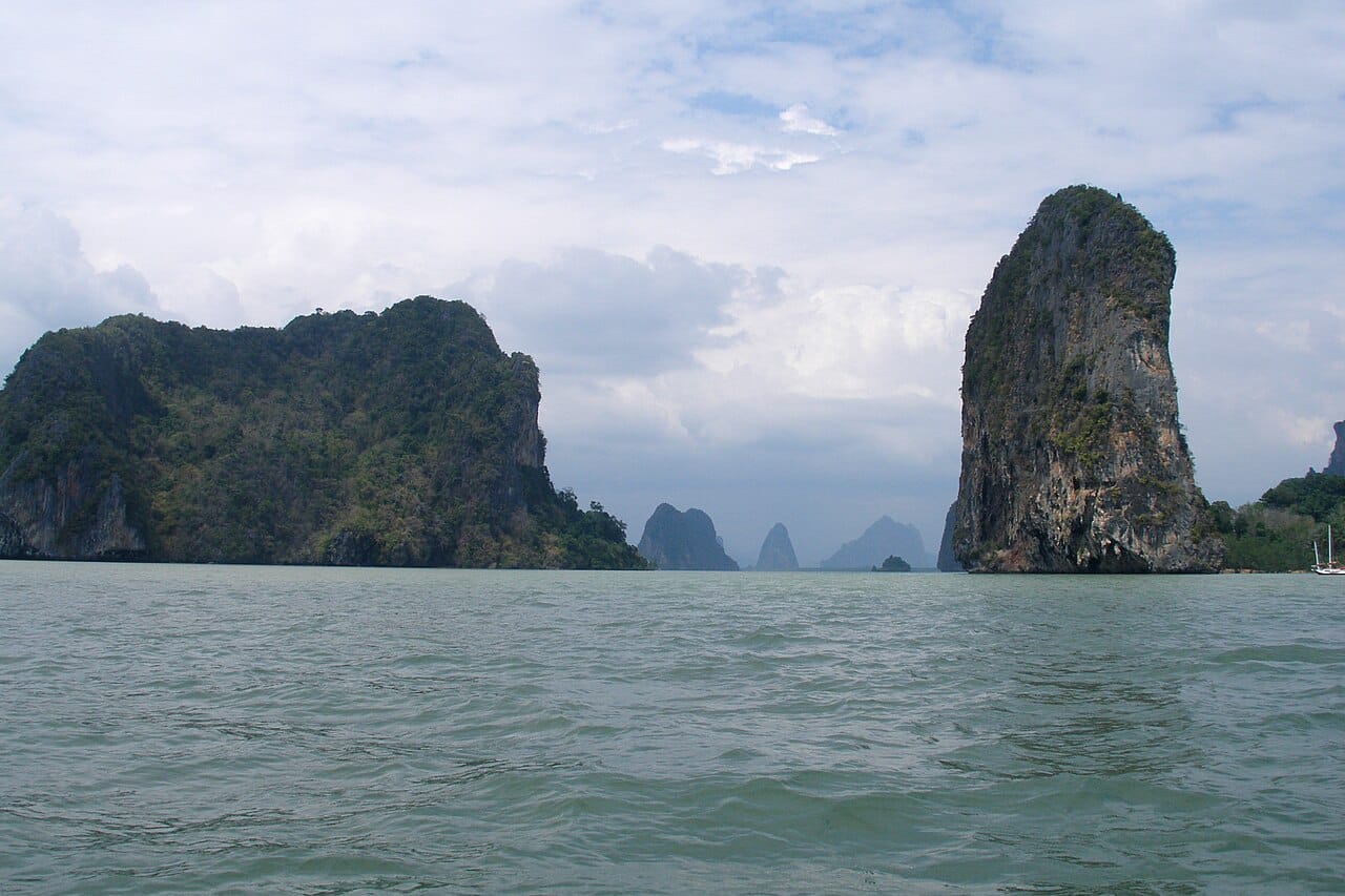 Dramatic karst landscape of Phang Nga Bay, Thailand