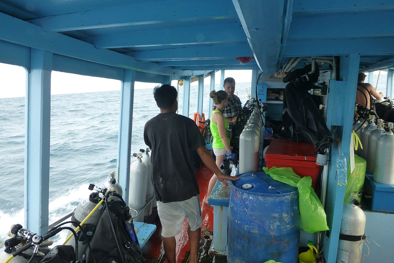 Diving boat at Koh Tao, Thailand 1075